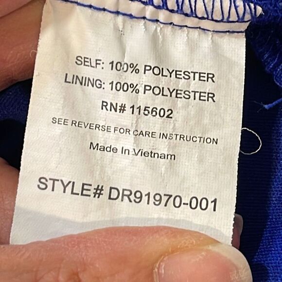 Lush Women's Mini Dress Elastic Wiast Flutter Sleeve Flare Swing Blue Size XS - Picture 6 of 10